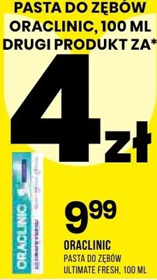 Pasta do zębów Ultimate Fresh Oraclinic 100ml promocja w Drogerie Natura