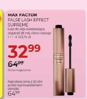 Tusz do rzęs Max Factor False Lash Effect Supreme promocja w Drogerie Jawa