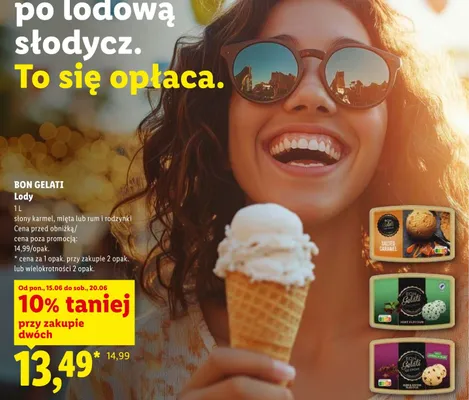 Lody mięta Bon Gelati promocja w Lidl