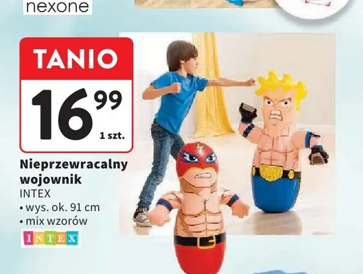 Nieprzewracalny wojownik INTEX wys. ok. 91cm promocja w Intermarche