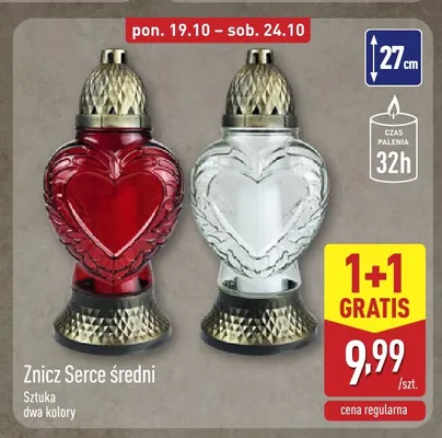 Znicz serce średni promocja w Aldi