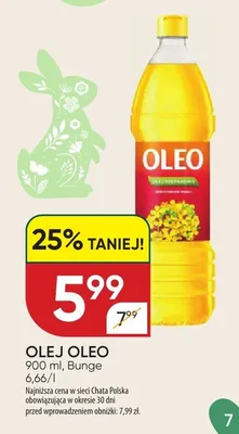 Olej oleo promocja w Chata Polska