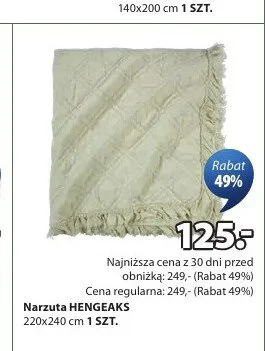 Narzuta HENGEAKS 220x240cm promocja w Jysk