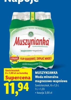 Woda mineralna magnezowo-wapniowa promocja w Lidl