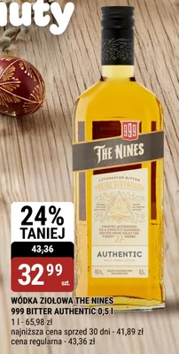Wódka ziołowa The Nines 999 Bitter Authentic promocja w bi1