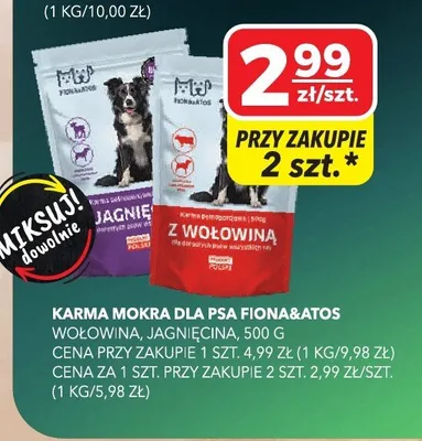 Karma mokra dla psa Fiona&Atos promocja w Top Market