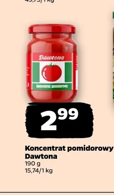 Koncentrat pomidorowy Dawtona promocja w Netto