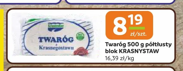 Twaróg półtłusty klinek promocja w Społem Częstochowa
