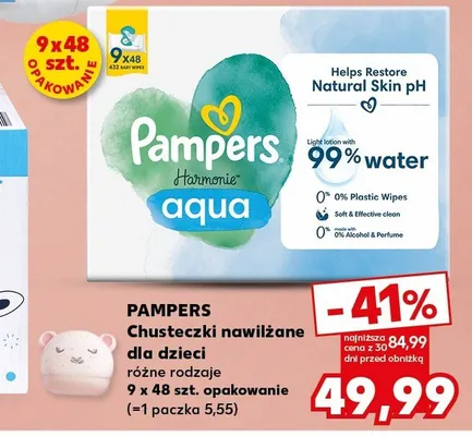 Chusteczki nawilżane dla dzieci różne rodzaje promocja w Kaufland