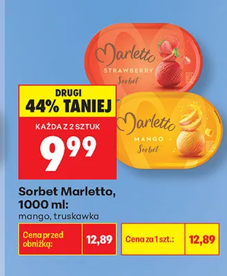 Sorbet Marletto mango promocja w Biedronka