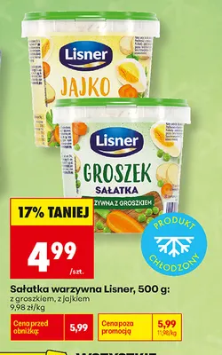 Sałatka warzywna z jajkiem Lisner promocja w Biedronka
