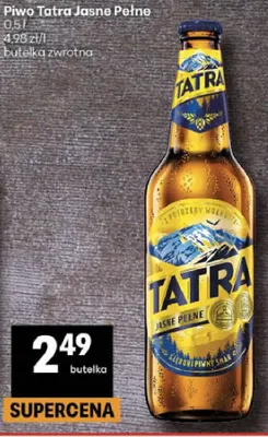 Piwo Tatra Jasne Pełne promocja w Delikatesy Centrum