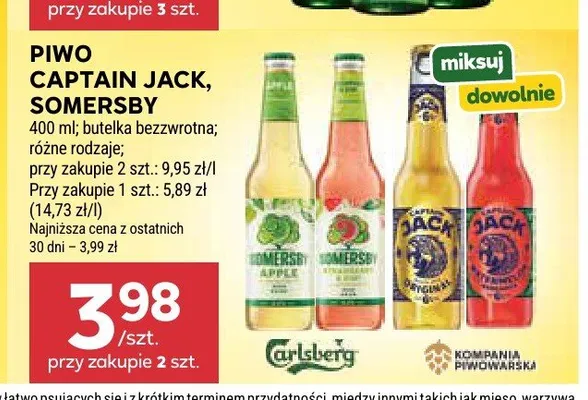 Piwo Somersby promocja w Stokrotka