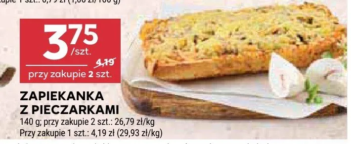 Zapiekanka z pieczarkami promocja w Stokrotka