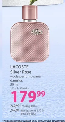 Woda perfumowana damska LACOSTE Silver Rose promocja w Hebe