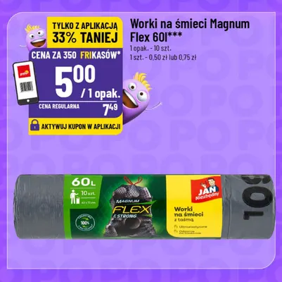 Worki na śmieci Magnum Flex 60 l Jan Niezbędny promocja w POLOmarket