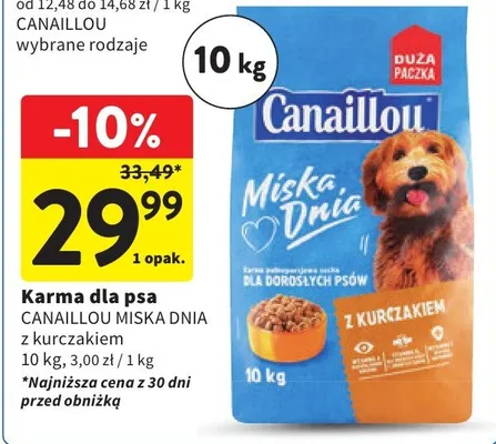 Karma dla psa Miska Dnia z kurczakiem promocja w Intermarche
