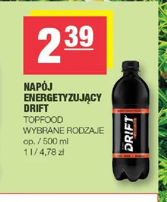 Napój energetyzujący Drift promocja w SPAR
