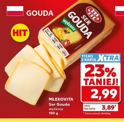 Ser Gouda wędzony Mlekovita promocja w Kaufland