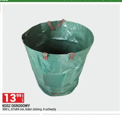 Kosz ogrodowy 300 l 4 uchwyty promocja w Merkury Market