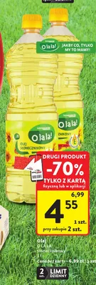 Olej słonecznikowy O la la! promocja w Intermarche