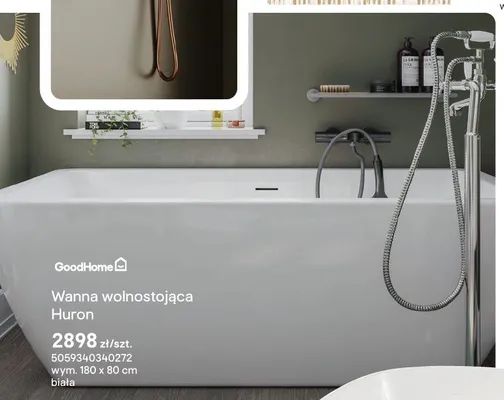 Wanna wolnostojąca GoodHome Huron promocja w Castorama