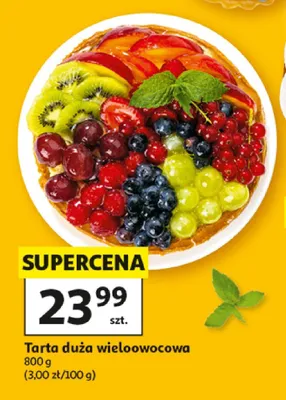 Tarta duża wieloowocowa promocja w Auchan