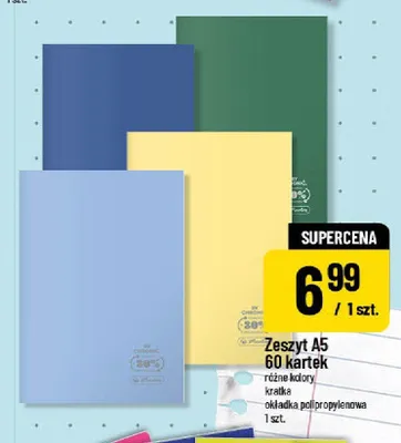 Zeszyt A5 60 kartek promocja w POLOmarket