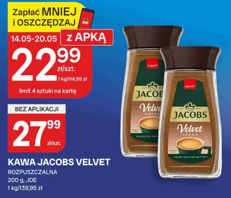 Kawa rozpuszczalna Jacobs Velvet Crema promocja w Chorten