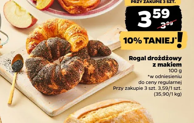 Rogal drożdżowy z makiem promocja w Netto