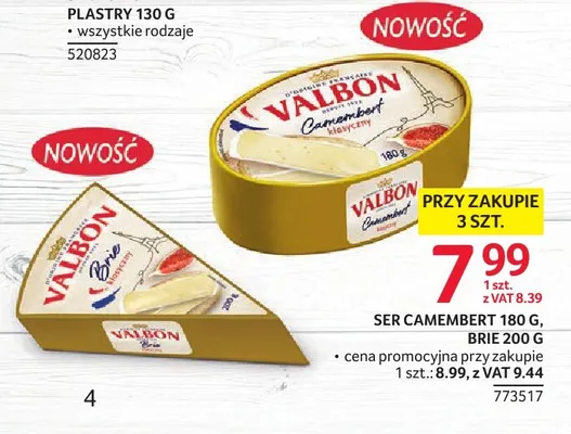 Ser brie klasyczny Valbon promocja w Selgros
