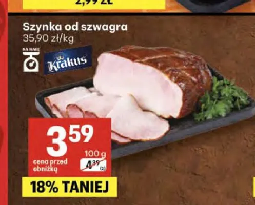 Szynka od szwagra Krakus promocja w Delikatesy Centrum