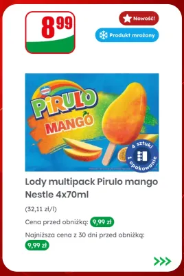 Lody Pirulo mango Nestlé 4-pak 70 ml promocja w Dino