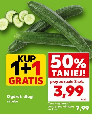 Ogórek długi promocja w Kaufland