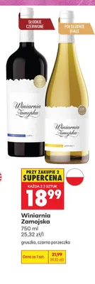 Wino czerwone Winiarnia Zamojska czarna porzeczka promocja w Biedronka