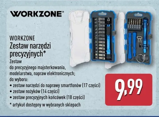 Zestaw narzędzi precyzyjnych Workzone promocja w Aldi