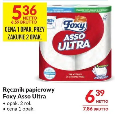 Ręcznik papierowy Foxy Asso Ultra promocja w Makro