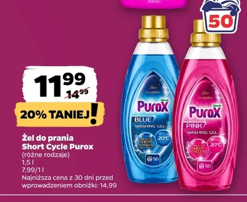 Żel do prania Short Cycle Pink Purox promocja w Netto