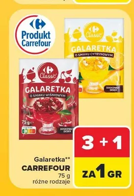 Galaretka o smaku cytrynowym Carrefour Classic promocja w Carrefour Market