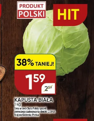 Kapusta biała promocja w Chata Polska