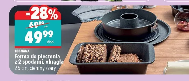 Forma do pieczenia z 2 spodami, okrągła Tognana promocja w Biedronka Home