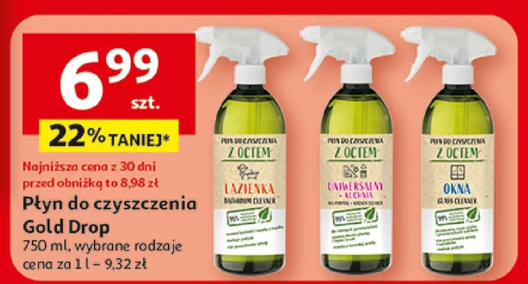 Płyn do czyszczenia Gold Drop promocja w Auchan