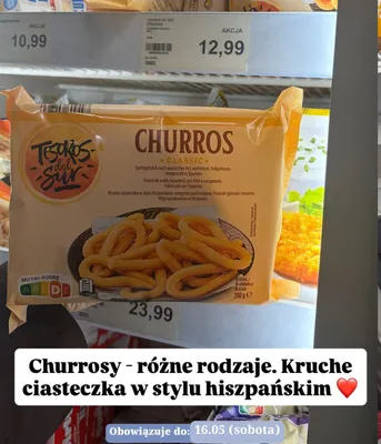 Churros Classic Tesoros del Sur promocja w Aldi