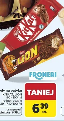 Lody na patyku KitKat, Lion promocja w Carrefour Market