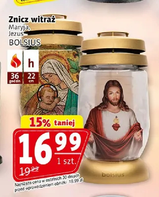 Znicz witraż Maryja Bolsius promocja w Prim Market