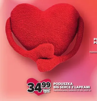 Poduszka big serce z łapkami promocja w Stokrotka