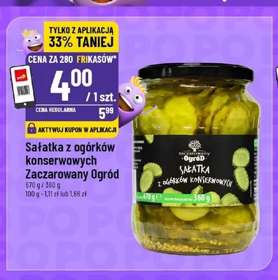 Sałatka z ogórków konserwowych Zaczarowany Ogród promocja w POLOmarket