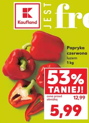 Papryka czerwona promocja w Kaufland