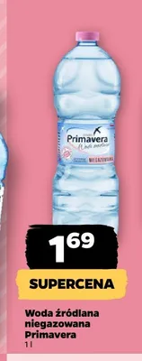 Woda źródlana niegazowana Primavera promocja w Netto
