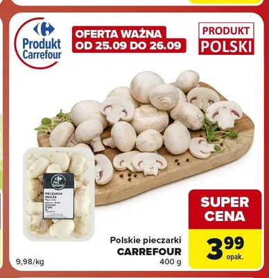 Pieczarki polskie Carrefour promocja w Carrefour Market